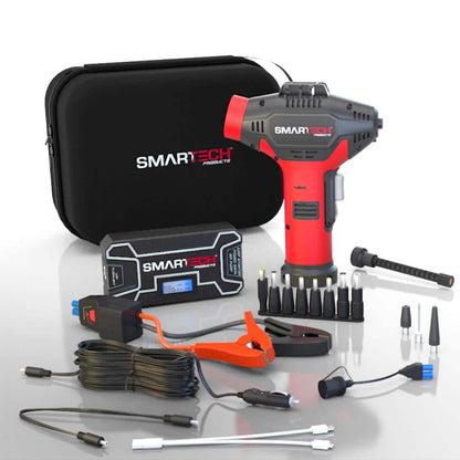 Power Kit TECH-5000P Vehicle Jump Starter and Power Bank with Accessories + Air Compressor + Carrying Case