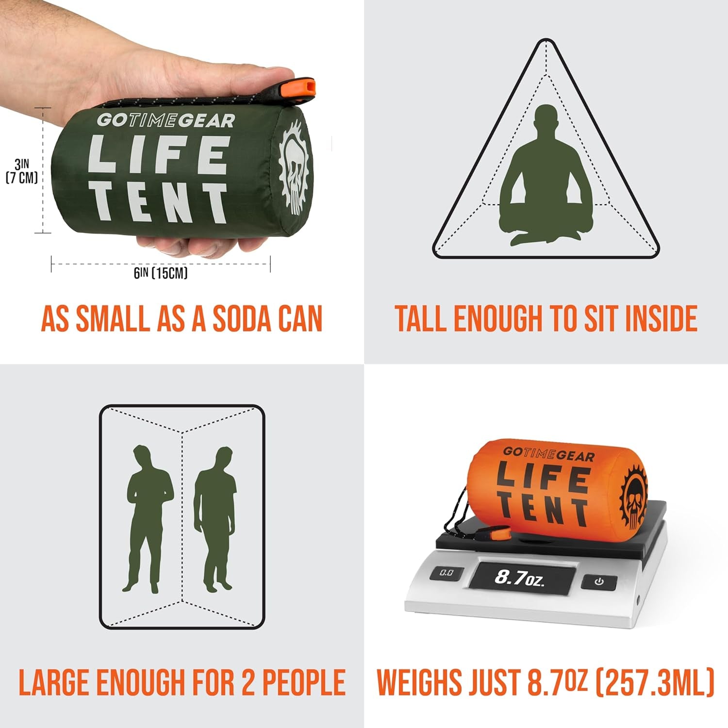 Life Tent Emergency Survival Shelter – 2 Person Emergency Tent 