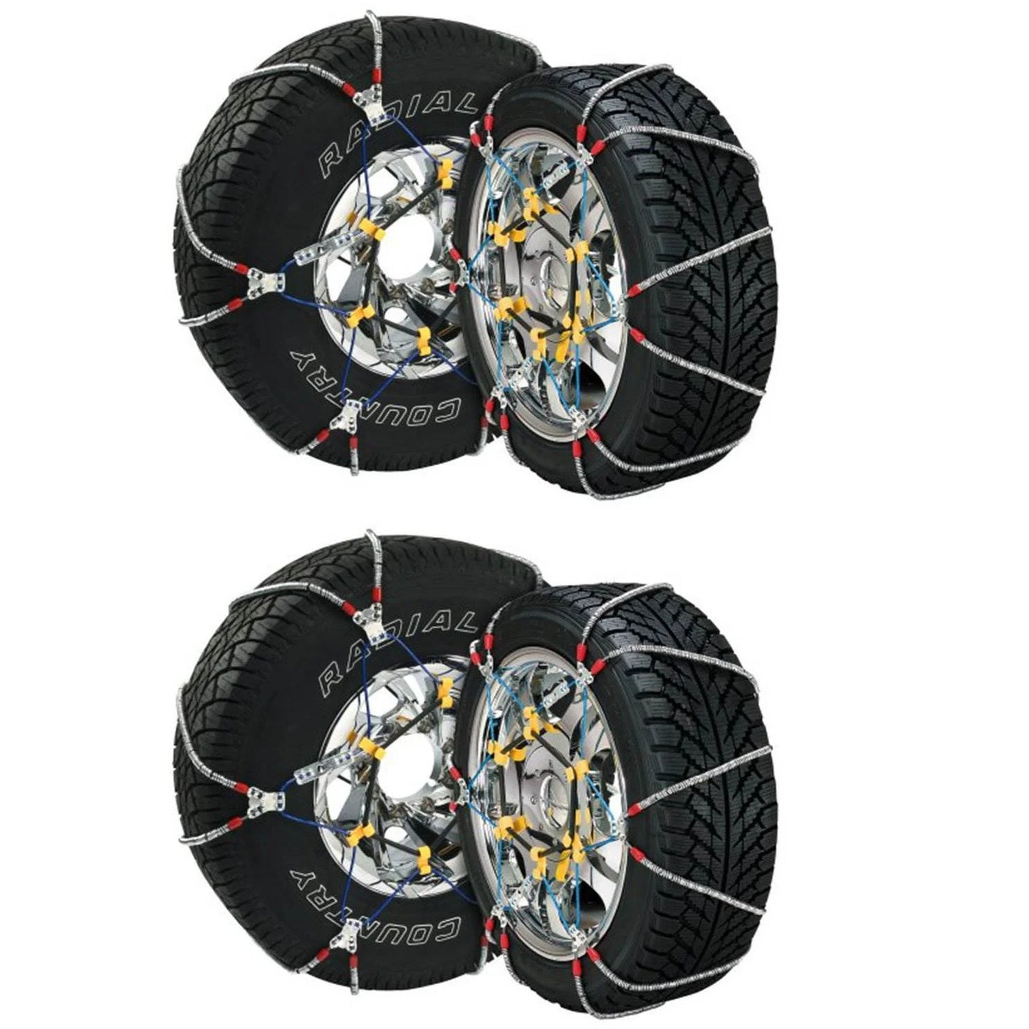 Security Chain SZ441 6 Car and Truck Snow Radial Cable Tire Chains, Set of 4