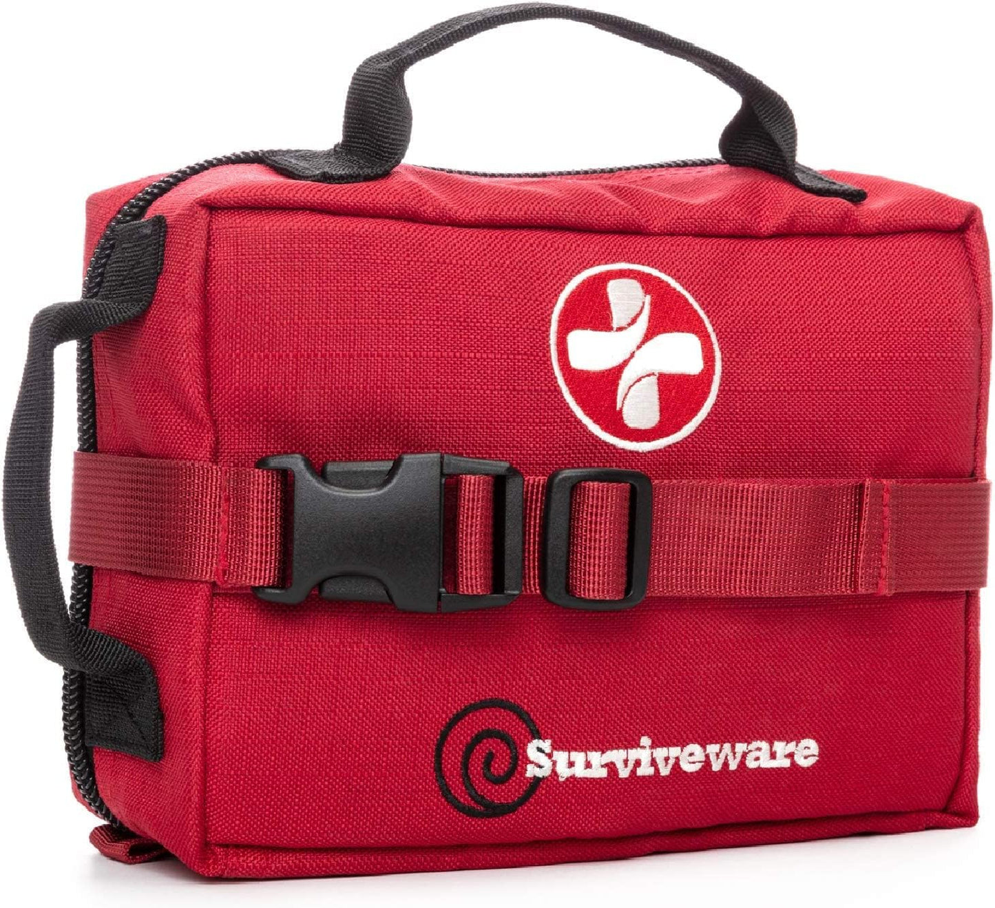 Survival First Aid Kit - 180 Pcs Medical Supplies W/Removable MOLLE System & Labeled Compartments